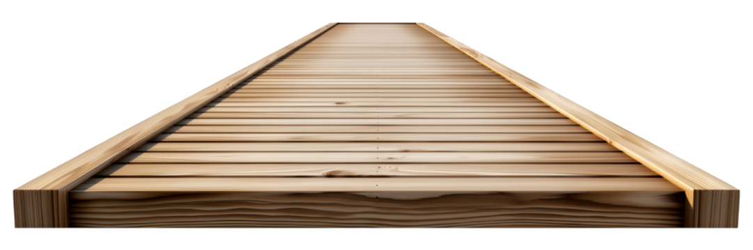 Light Wooden Planks with Transparent Background, Horizontal Layout, Natural Texture Design Element