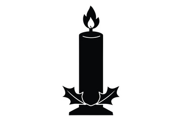 christmas candle vector icon