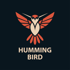 Vector illustration of an abstract hummingbird