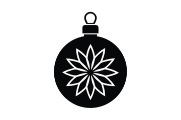 Fototapeta premium christmas ornament ball vector icon