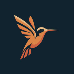 Hummingbird vector abstract illustration.