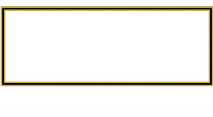 Empty rectangular frame with gold border