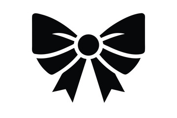 christmas ribbon bow vector icon