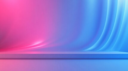 Obraz premium Abstract pink and blue gradient platform background