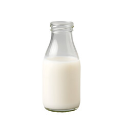 Bottle of Milk on Transparent Background