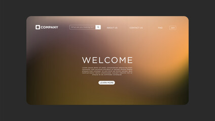 Elegant website template showcasing welcoming modern user interface and simple navigation experience
