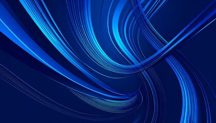 Abstract swirling blue lines