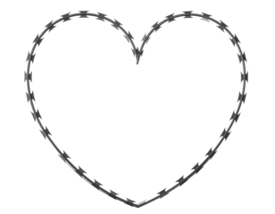 Barb wire isolated on transparent background