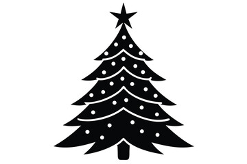 christmas tree vector icon