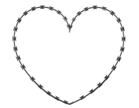 Barb wire isolated on transparent background