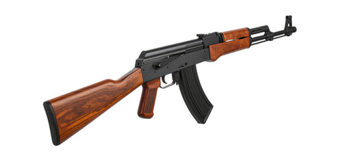 Replica toy of AK-47 isolated on transparent background