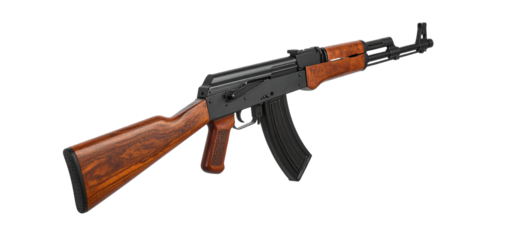 Replica toy of AK-47 isolated on transparent background