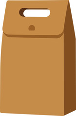 Stylish brown paper bag mockup for branding and packaging design projects with realistic detail