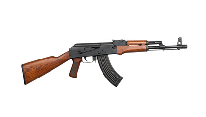 Replica toy of AK-47 isolated on transparent background