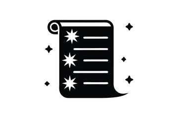 christmas wish list vector icon