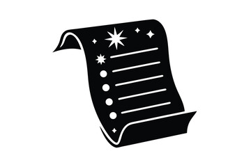 christmas wish list vector icon