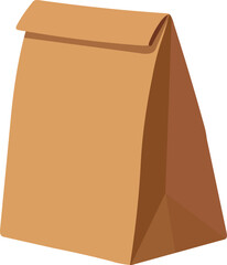 Brown paper bag ready for your lunch or groceries and errands on the go for convenience