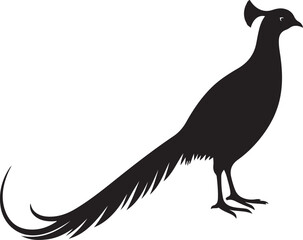 Obraz premium Pheasant bird black silhouette collection vector design 