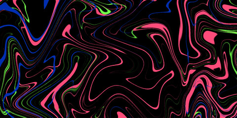 Liquify Swirl black and green Color Art Abstract Pattern black, red and green marble texture and background for design. Liquid marble textured backgrounds. Wavy psychedelic backdrops.