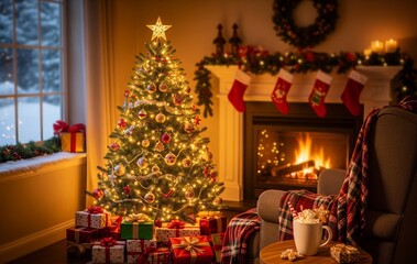 Obraz premium christmas table setting