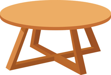 Chic round side table with modern geometric base adds style to any room, perfect for minimalist designs