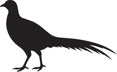 Obraz premium Pheasant bird black silhouette collection vector design 