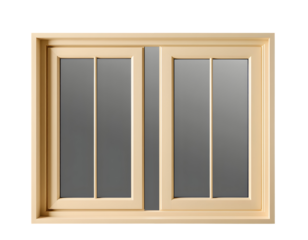 Double-Hung Window with Grid Pattern