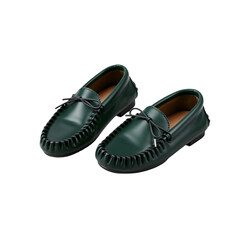Green Leather Loafers Stylish Footwear