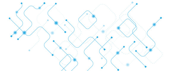 Abstract futuristic technology background. Technology background with crossed lines and dots.