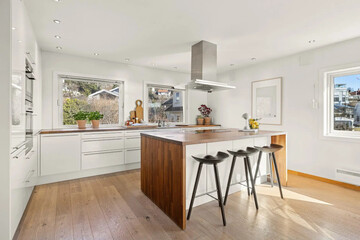 modern luxury dining room interior, 3d render