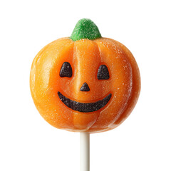 Delicious halloween pumpkin candy lollipop treat for kids and parties