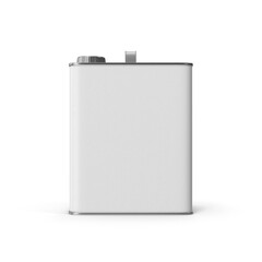 Rectangular Metal Canister with Handle Isolated on Transparent Background