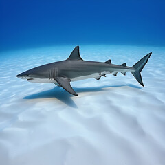 Fototapeta premium Requin Blanc de profil
