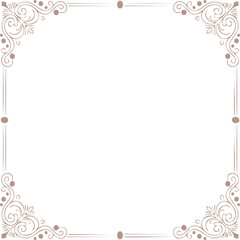 Elegant ornamental corner flourishes with circular accents decorative vintage