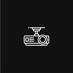 Projector icon logo flat vector design