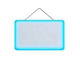 Illuminated Neon Signage with Hanging Wire