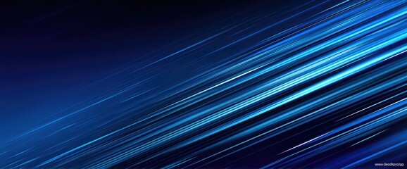 Diagonal blue light streaks on dark background
