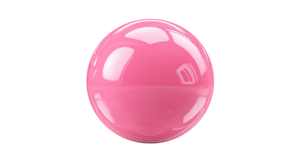 A glossy, vibrant pink sphere.  It's smooth and reflective
