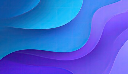 Abstract layered waves in cool blue and purple