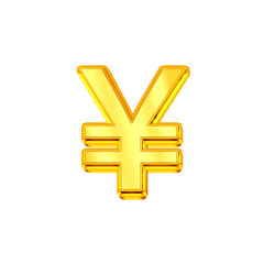 Obraz premium Photorealistic 3D Yen Currency Symbol – Transparent PNG