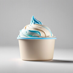 Swirled Ice Cream in Pastel Cup