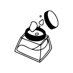 preservation or condiment jar with lid off