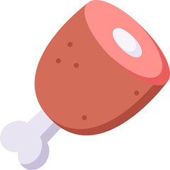 vector illustration of a sausage