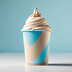 Swirled Ice Cream in Pastel Cup