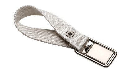 A single lanyard clip, white background --ar 16:9