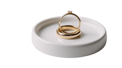 An individual ring holder, white background --ar 16:9