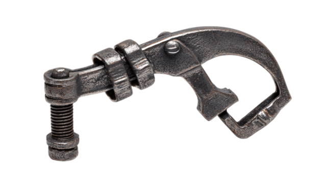 An individual bar clamp, white background --ar 16:9