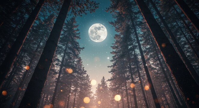 Mystical Forest Moonlight - Powered by Adobe