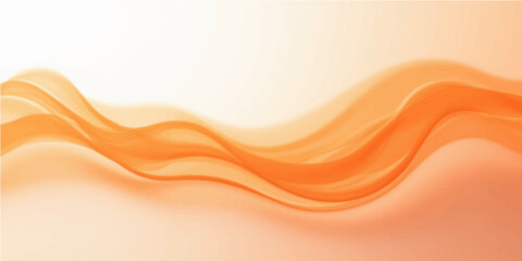Abstract orange wave background with flowing curves and dynamic vector design