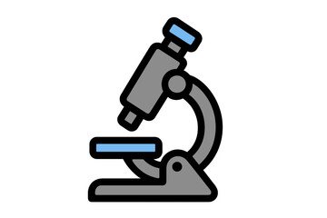 Microscope icon for science research